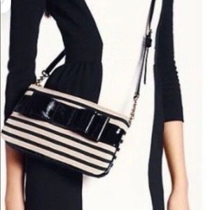 Kate spade bag Wellesley striped with patent bow
